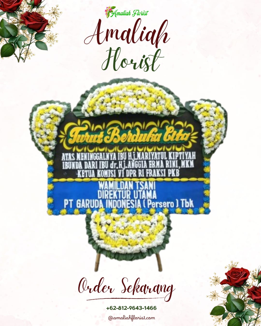 Papan Bunga Duka Kaliori